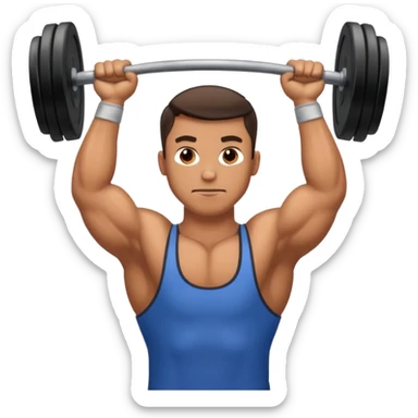 A man lift heavyweight in gym sticker