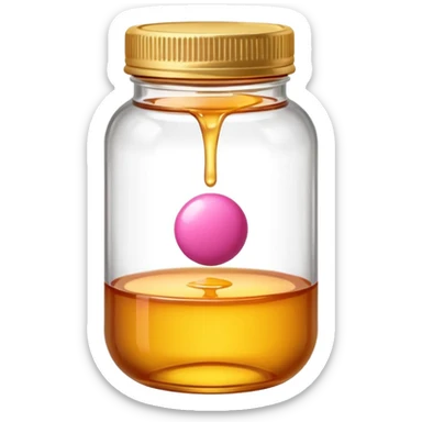 jar of honey and a pink pill (iphone emoji styled) sticker