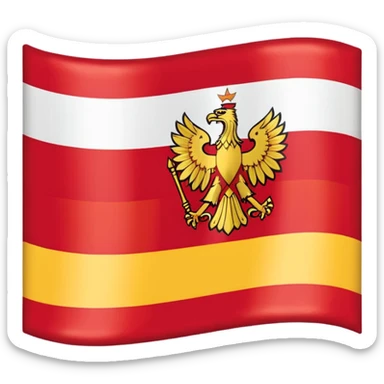 combine half the macedonian flag with half the polish flag so there is an even amount of each in the one flag. keep the colours of the flags the same do not merge them. just cut half of each and put them together, the polish flag is this 🇵🇱 and macedonian is this 🇲🇰 sticker