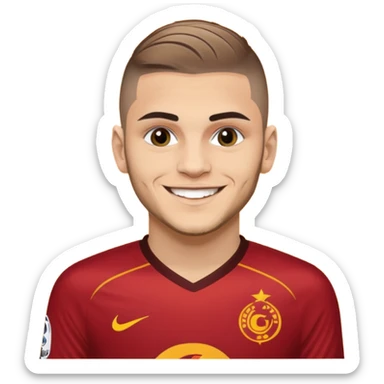 Mauro icardi Galatasaray formasıyla gol sevinci yapıyor sticker