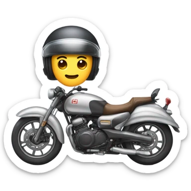 preciso de um emoji masculino japonês  com boné em cima de uma moto  sticker