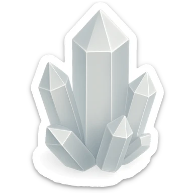 crystal icon with glass effect, 3D, frosted glass look sticker