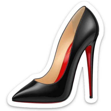 louboutin heels black sticker