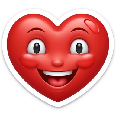 Heart emoji laughing  with tears sticker