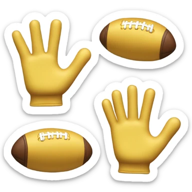 Wide receiver gloves made out of butter sticker