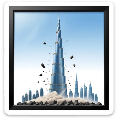 Burj Khalifa derrumbandose sticker