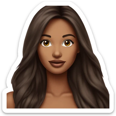 brunette victoria’s secret model sticker