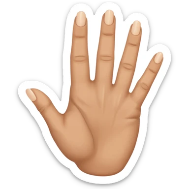 hand with rock symbol with the middle and index finger crossing over, middle behind index sticker