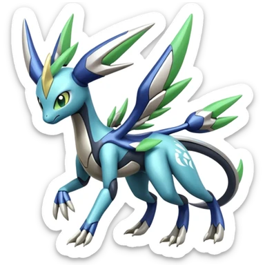 Meloetta-Zygarde-Cresselia-Palkia-Dialga-Electrike-Manectric-Fakémon-fusion, full body sticker