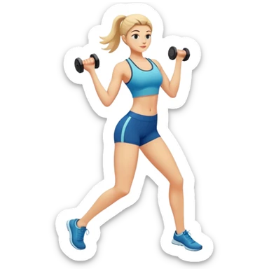 Women working out to lose weight sticker