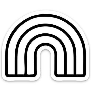 5 striped rainbow sticker