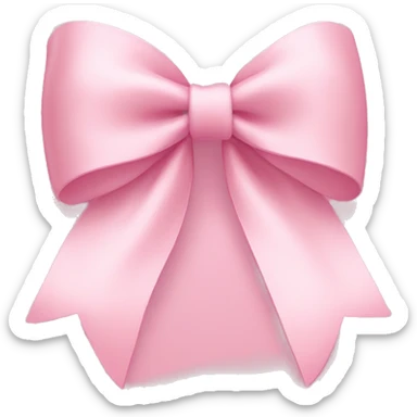 Light pink bow on light pink bow sticker