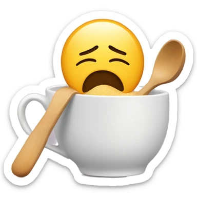 facepalm emoji Mixing with Spoon emoji sticker