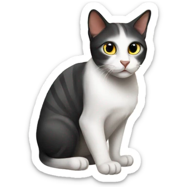 cat in egypt pyramid sticker