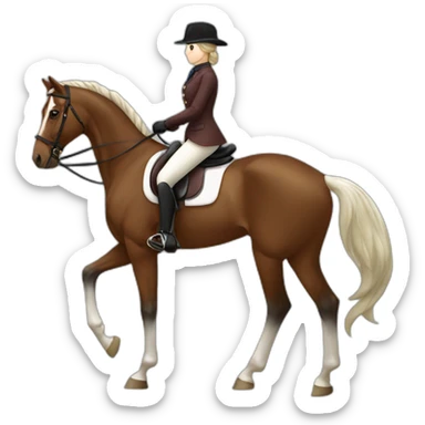 femme d' equitation sticker