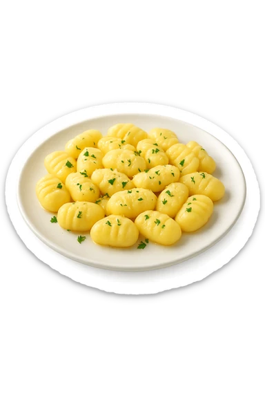 Gnocchi cucinati in un piatto sticker