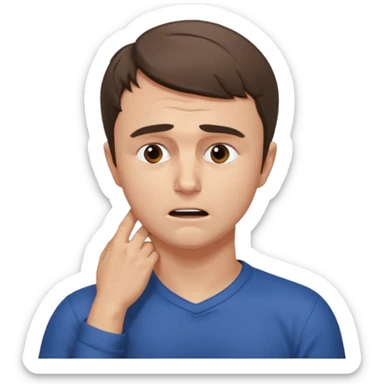 charlie kirk holding his neck with his left hand in pain sticker
