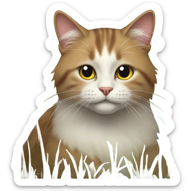 Cat in marshland sticker
