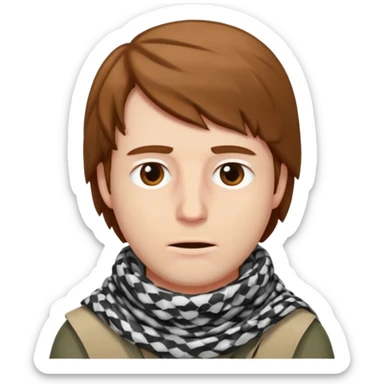 Sore throat for white brown hair guy
No fever - keffieh palestinian sticker