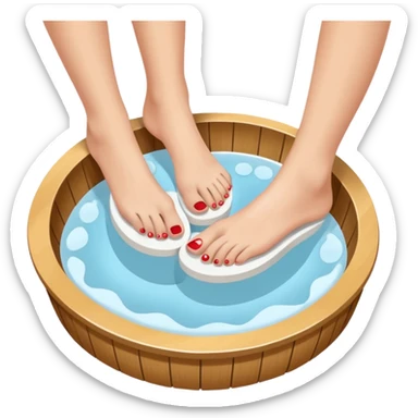 foot spa, pedicure sticker