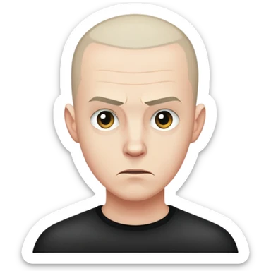 Amycus Carrow in harry potter, a man thin, classic buzz cut hair, look evil sticker