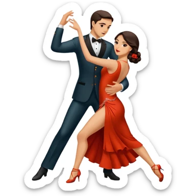 Pareja bailando tango sticker