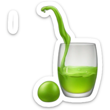 moaï-drinking-chartreuse sticker