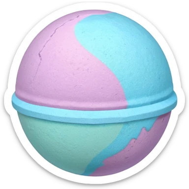 Pastel sparkle glitter glam glam crystal smooth shiny sparkle bath bomb  sticker