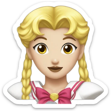 Muscular girl sailor moon sticker