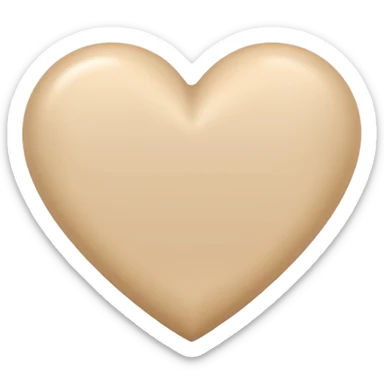 Coração bege sticker