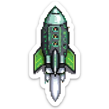 Green check mark with a rocket ship next to it, signifying a successful deployment sticker