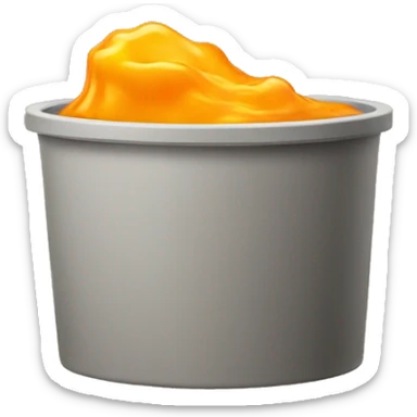 small round container with yellow ish orange goopy wax substance inside sticker