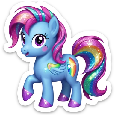 My Little Pony logo sparkly sticker
