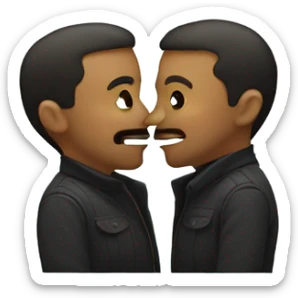 Two men kissing  sticker