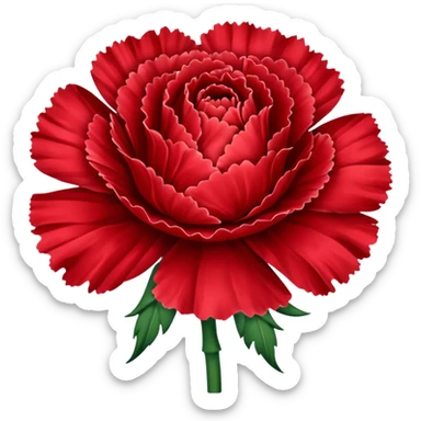 more carnation less rose. Darker red and transparent background sticker
