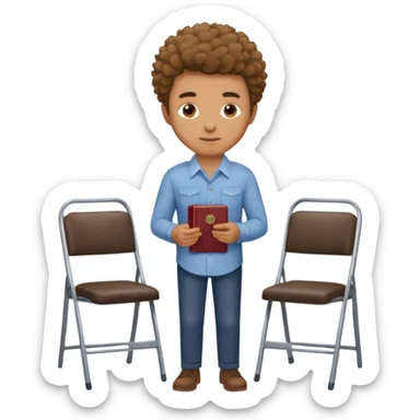 man with coily chairs passport sticker