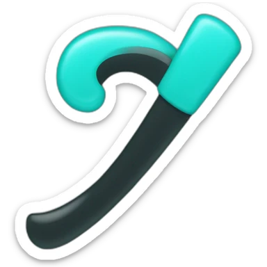 black lowercase letter t with a turquose cursor bar to the right of it sticker
