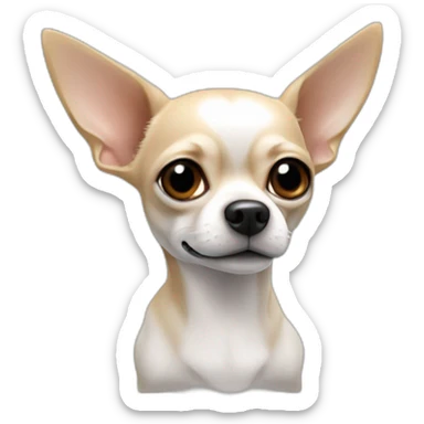 Un chihuahua à poil blanc court sticker