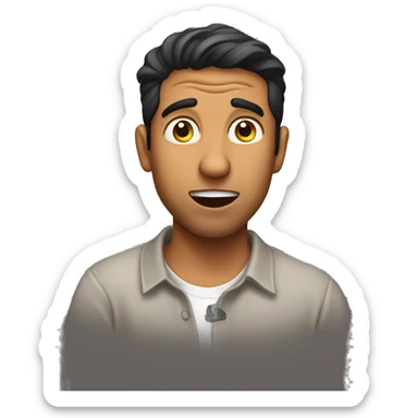 Latino man surprised  sticker