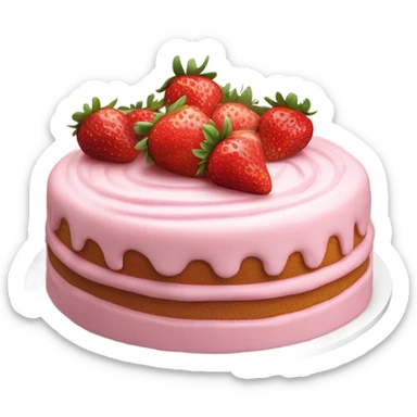 Pink cake sticker