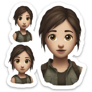 Ellie the last of us Little bit dezoom sticker