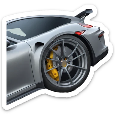 Czarny Zarys z boku samochodu porsche gt3 sticker