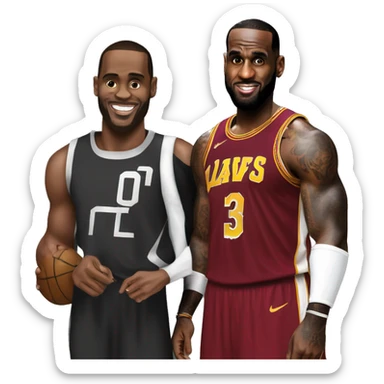 P diddy and lebron james sticker