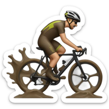 Cycling in mud sticker