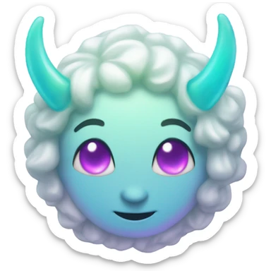 opal crystal gemstone horned smiley 😈  sticker