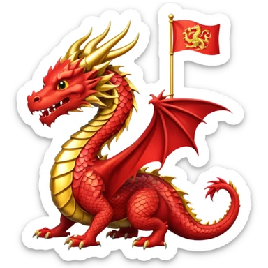 A draconic nation represent emoji sticker