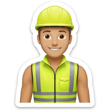 Cyclist with hi-vis vest sticker