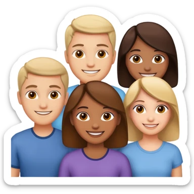 Grupo de cuatro amigas sticker