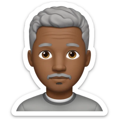 A cool debinaire black man with a very short wavy gray haired crew cut and a very short trimmed goatee. sticker