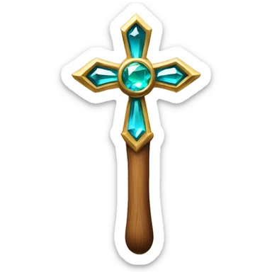 blessed staff topped with gem sticker